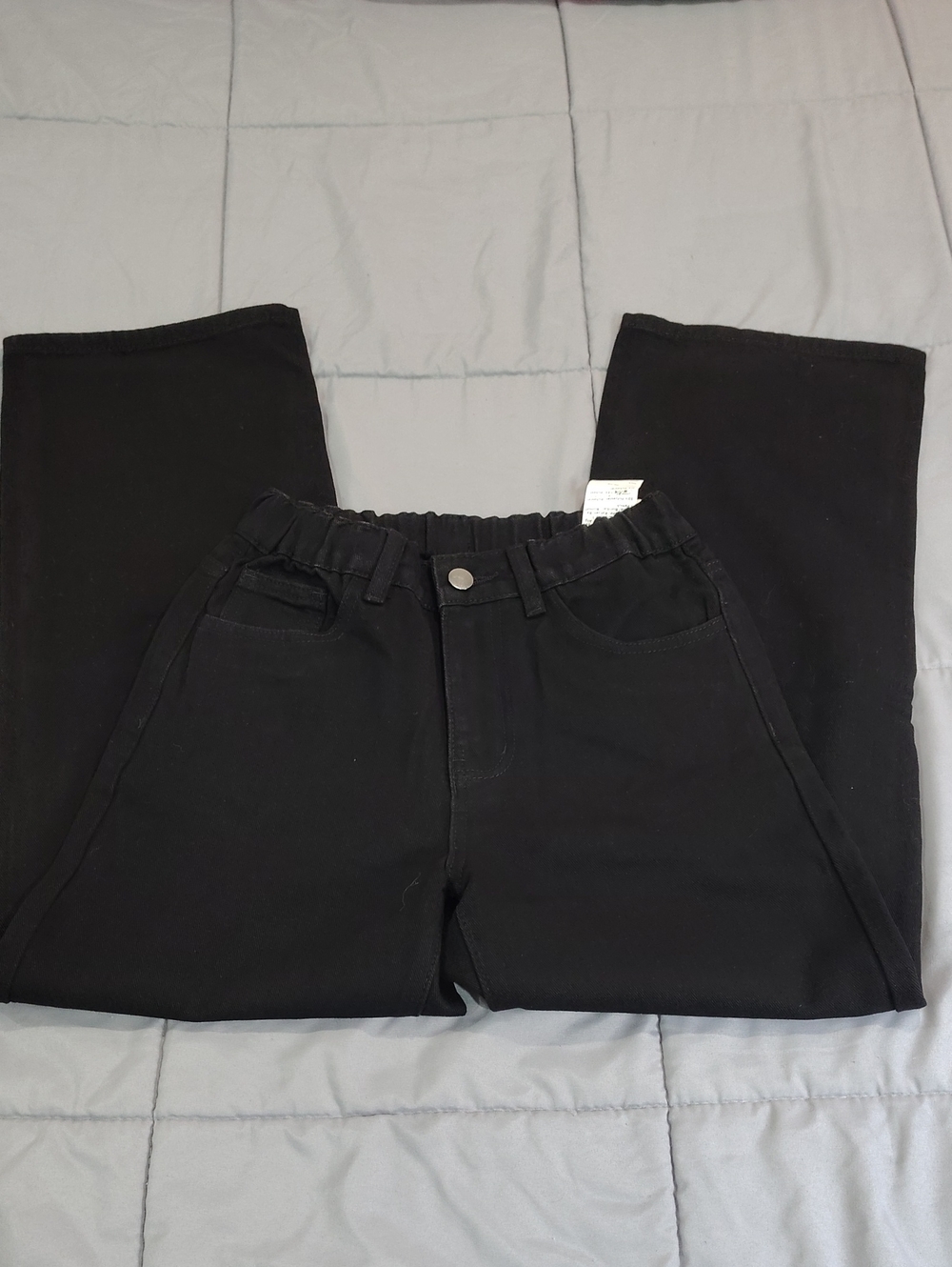 SHEIN Black High-Rise Flare Wide Leg Jeans